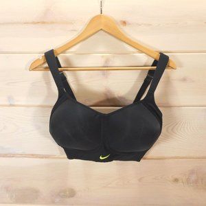 NIKE Size 36E Pro Rival High Support Padded Sports Bra Black 620271-011